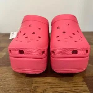 CROCS Mens Siren Clogs 11 Hot Pink Rubber Platform Heel Closed Toe Slip On Chunk CROCS | Shoes | Crocs Mens Siren Clogs 1 Hot Pink Rubber  main image 2